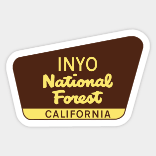 INYO NATIONAL FOREST CALIFORNIA YOSEMITE DEATH VALLEY NATIONAL PARK SIERRA NEVADA Sticker